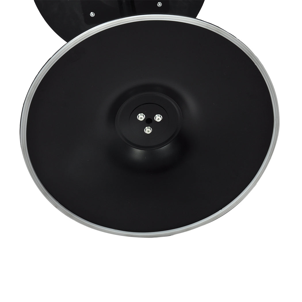 Contemporary 2x Round Bar Table Pub Tables Black  Easy Assembly