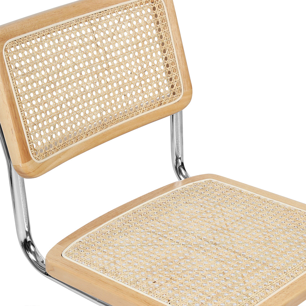 Luxury 2x Rattan Chair Dining Chairs  Scandi Inspired Design