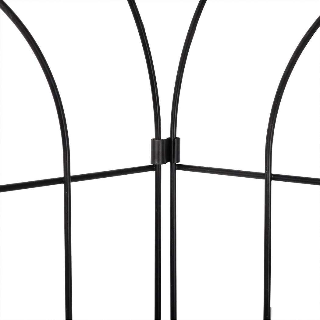 Garden Fence Black Picket 60x33cm