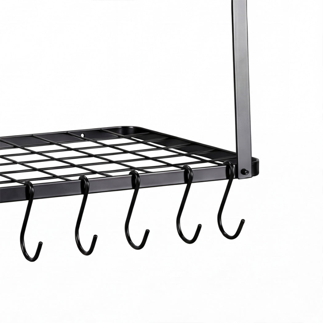 Wall Mounted Pot Pan Rack 10 Hooks | HomeAndLiving - 7
