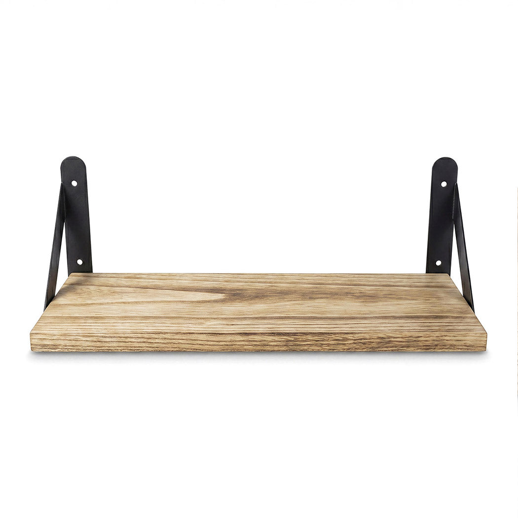 Floating Wall Shelves Rustic Wood Set 4 | HomeAndLiving - 7
