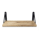 Floating Wall Shelves Rustic Wood Set 4 | HomeAndLiving