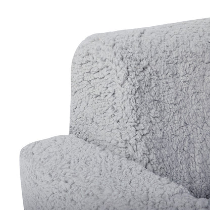 Kids Sofa Fold Out Couch Grey 59.5x43.2x43.2cm