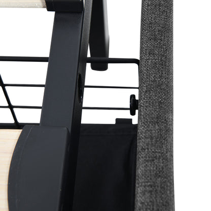 Cozy Double Bed Frame  High Back Support Classic Durable Compact