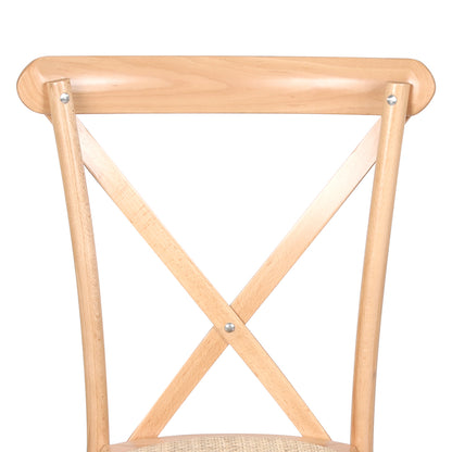 Stylish 6X Dining Chairs Cross Back Chair  Easy Assembly Classic