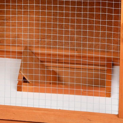 Rabbit Hutch Brown Steel 90x45x80cm