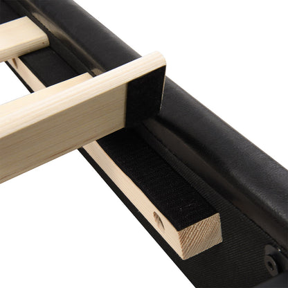 Ergonomic Floating Bed Frame Double with Headboard LED Lights