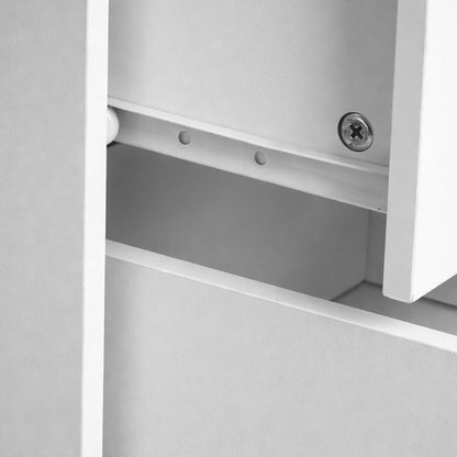 Bedside Table 2 Drawers White 40x36x47cm