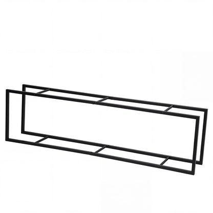 Levede Firewood Rack Steel Outdoor Storage Log Holder Fireplace 40 x 25 x 150cm