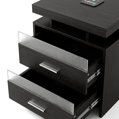 Smart Bedside Table Charging Station 45x40x60cm