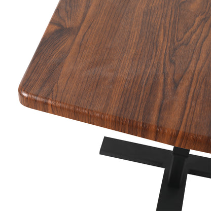 Modern Mobile Standing Desk Foldable Brown Fold  Durable Frame