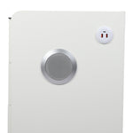 Modern Bedside Table LED Lights Drawers Storage  Space-Saving Design