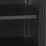 Elegant Storage Cabinet Steel Kitchen Black  Space-Saving Design