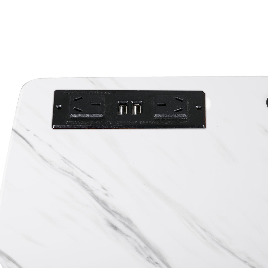 Premium Standing Desk Height Adjustable White  Sleek Modern Look
