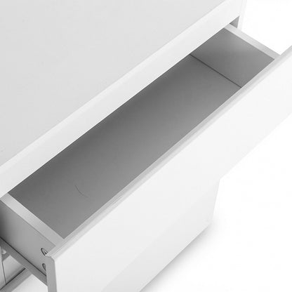 Bedside Table 3 Drawers White 45x35x61cm