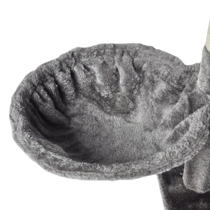 Cat Tree Scratching Post Grey 48x40x130cm