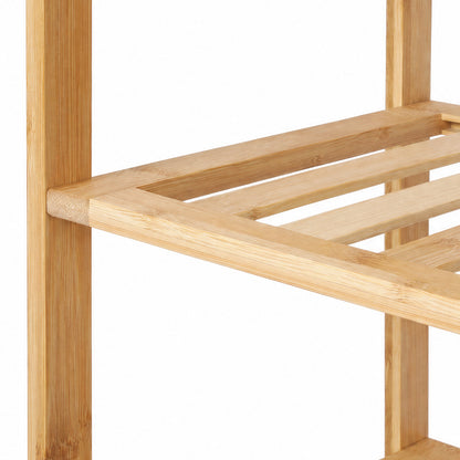 Bamboo Shoe Rack 5 Tier Storage 45x28x80cm