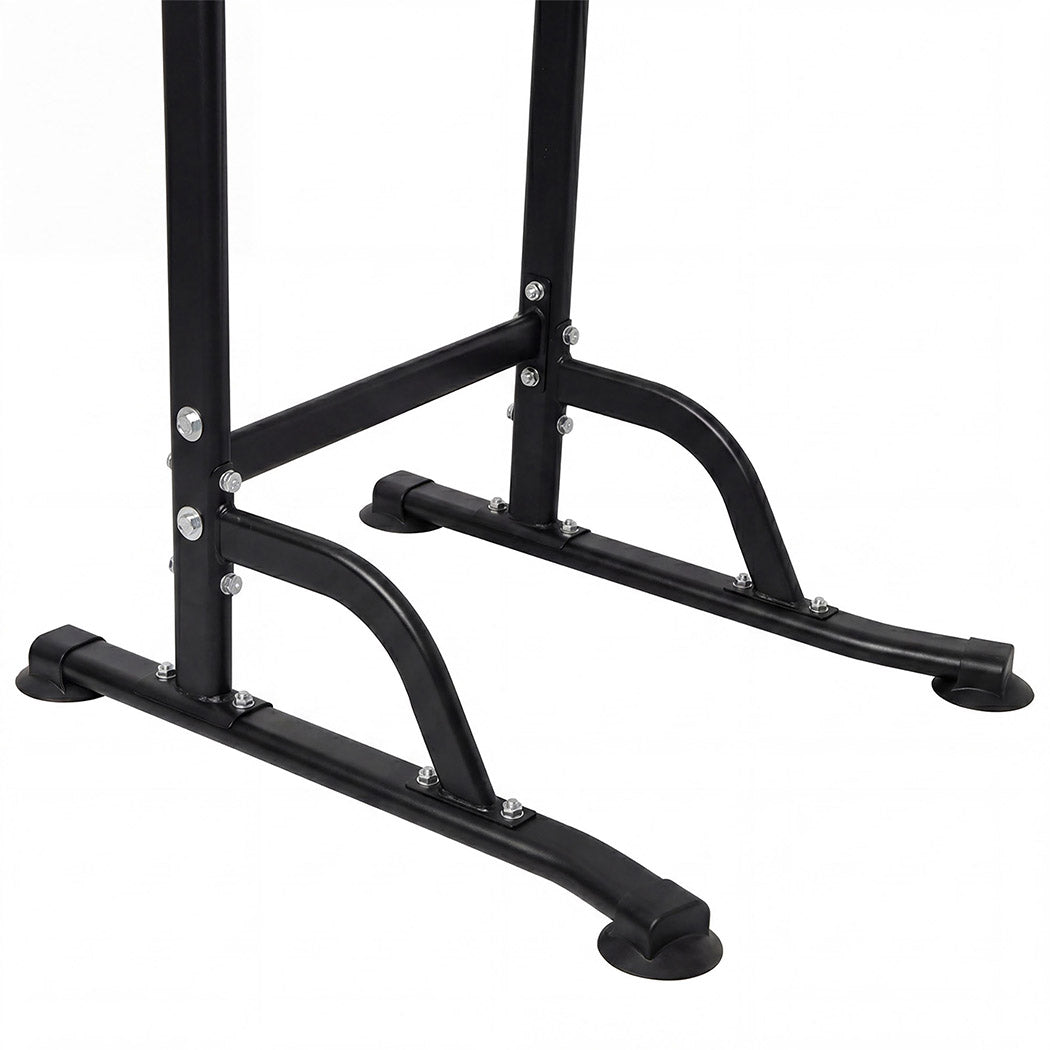 Centra Power Tower Pull Up Bar Dip Station Adjustable Home Gym 150kg Black