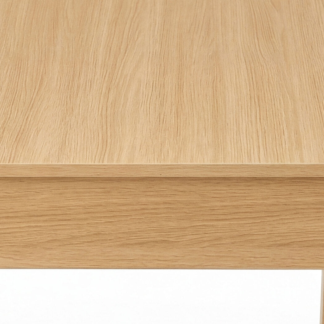 Levede Extendable Dining Table Oak Finish 4-6 Seater Wooden Kitchen 110-150cm