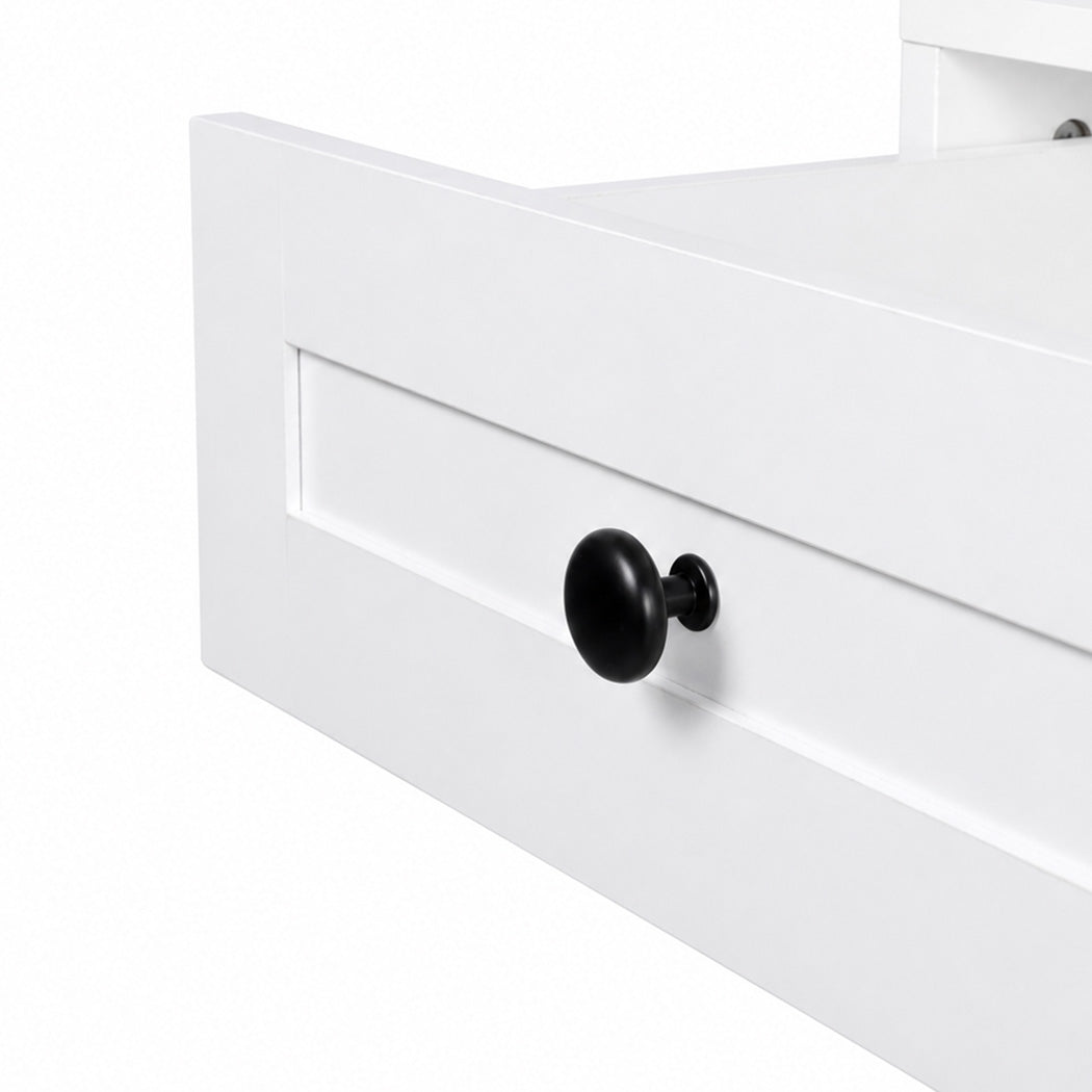 Dressing Table With Led Mirror 110x40x133cm