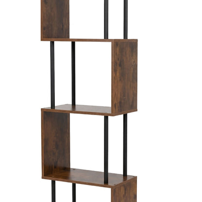 5 Tier Bookshelf Storage Rack 38x24x126cm