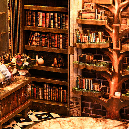 Miniature Library Book Nook Kit 16x14x21cm