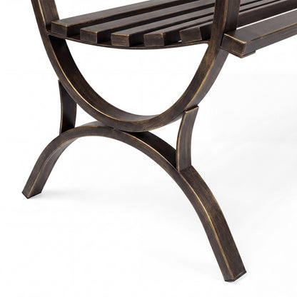 Levede Garden Bench Seat Outdoor Furniture Patio Park Lounge Chair Bronze 3 Seat