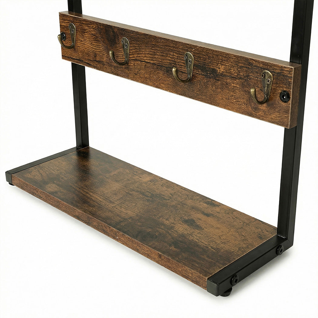 Levede Mug Holder Stand Industrial 2 Tier Countertop Mug Tree Organizer 8 Hooks