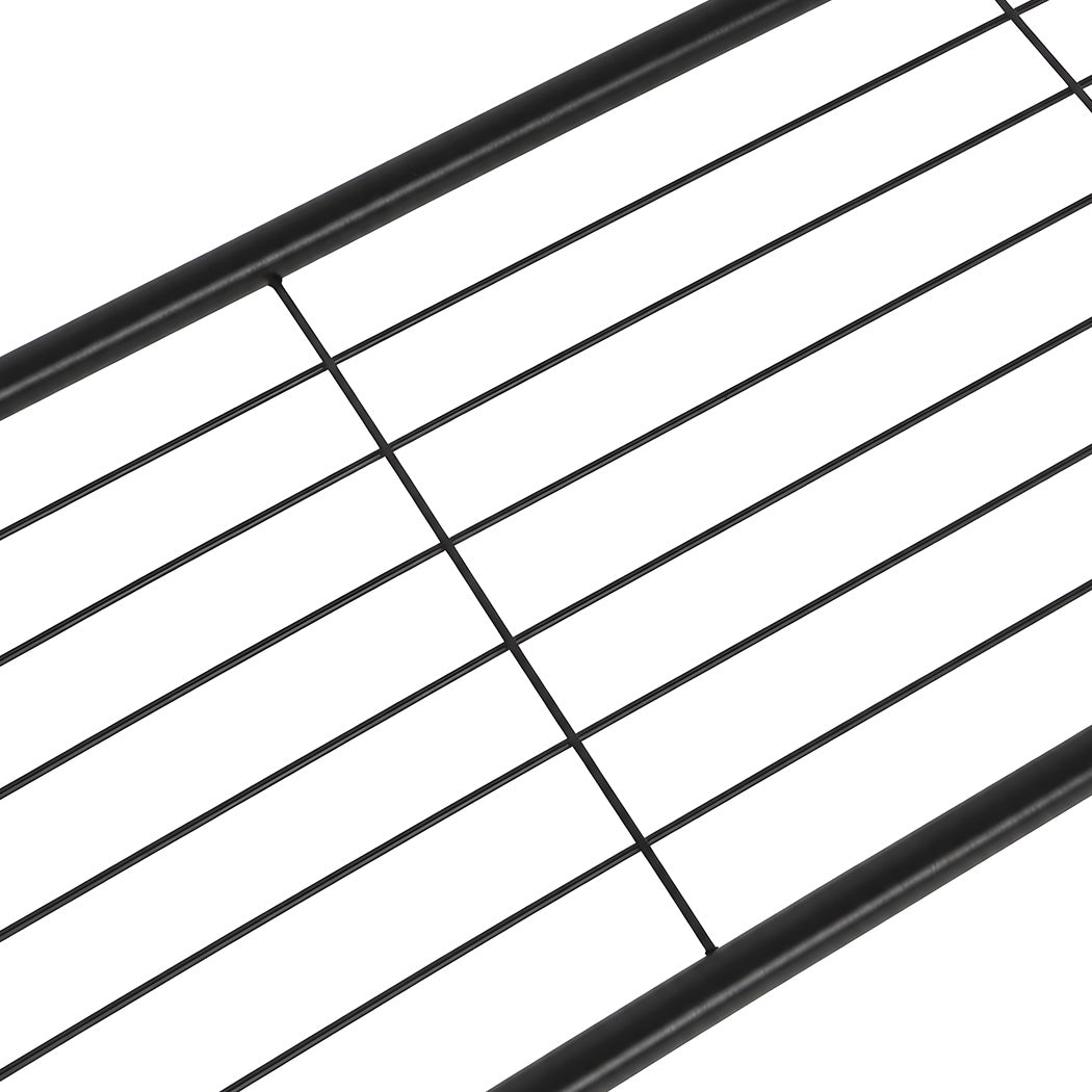 Double Rail Clothes Rack Black 122x42x160cm