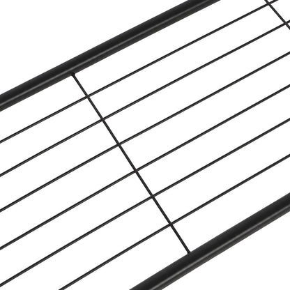 Double Rail Clothes Rack Black 122x42x160cm
