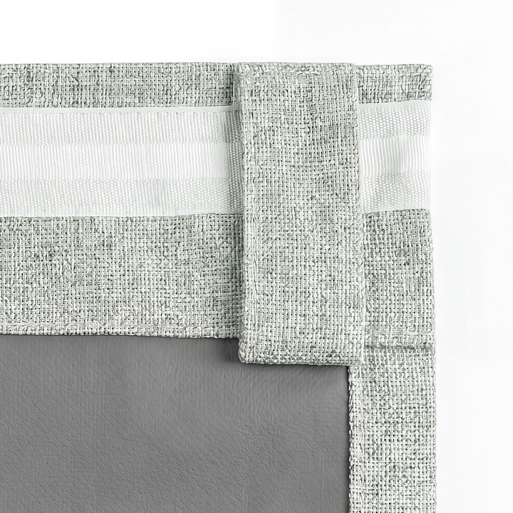 Marlow 2 Panels Blackout Curtains Thermal Linen Look Blockout Drapes 132x160cm
