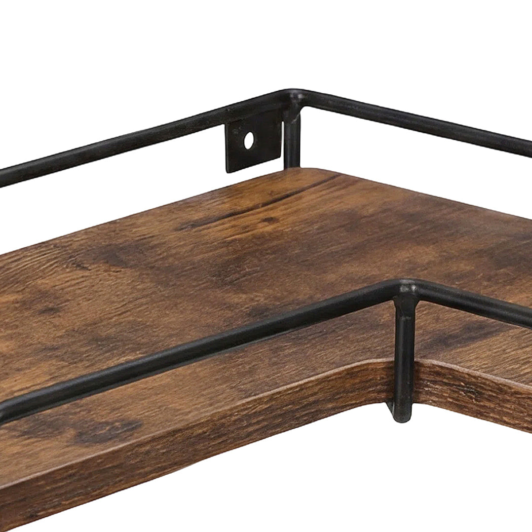 Floating Corner Wall Shelves 2pc Display Storage | HomeAndLiving
