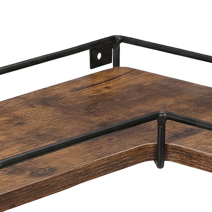 Floating Corner Wall Shelves 2pc Display Storage | HomeAndLiving