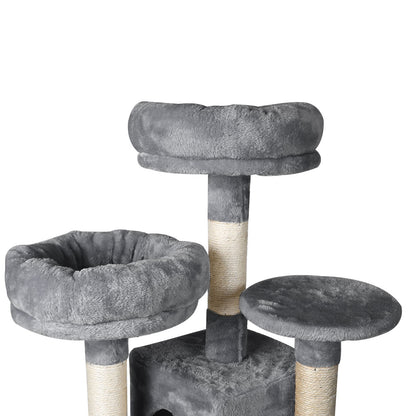 Cat Tree Scratching Post Grey 35x40x141cm