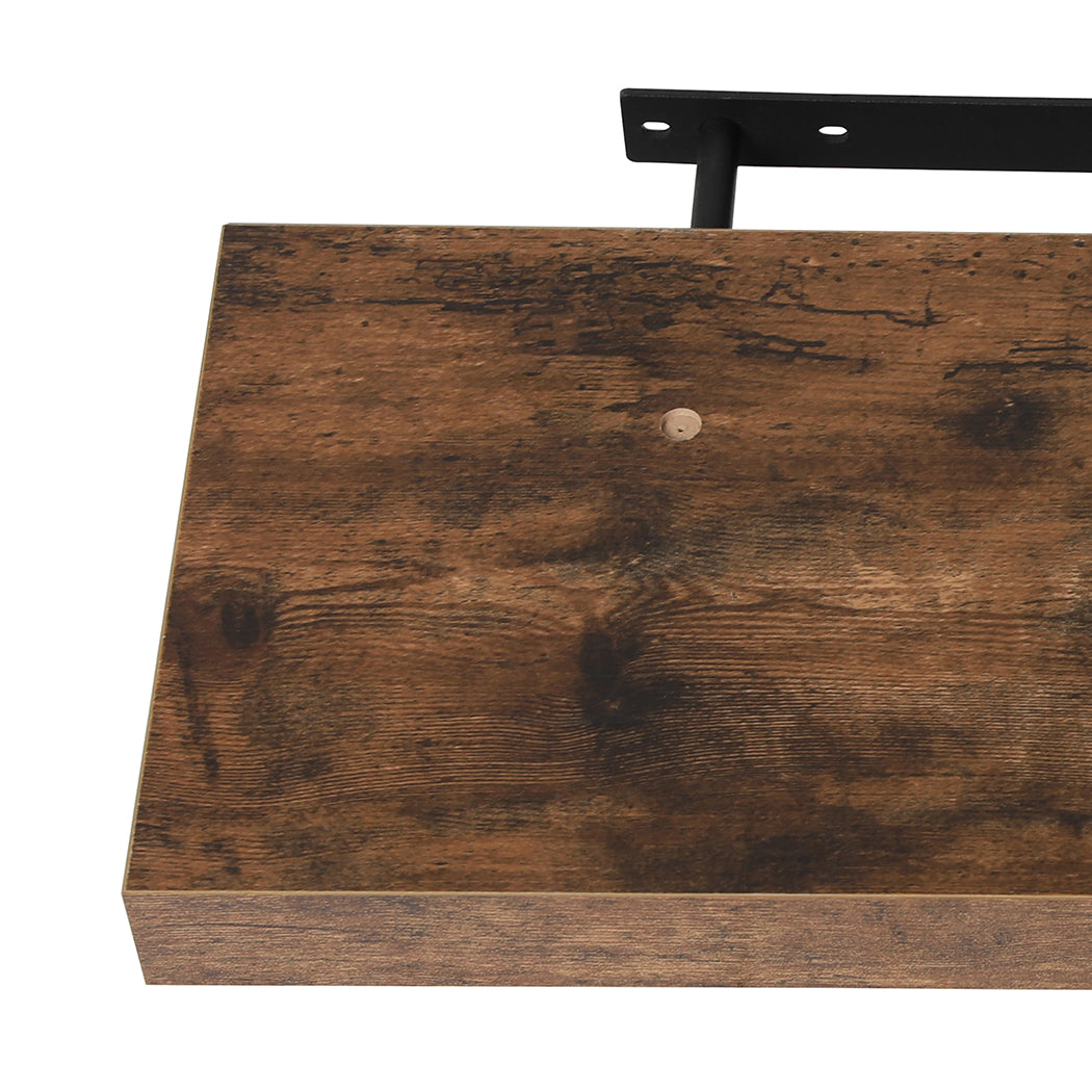 Floating Wall Shelves 2 Pack Brown 60cm | HomeAndLiving - 7