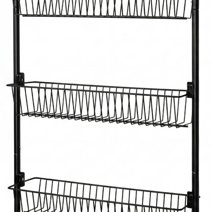 Over Door Pantry Organiser 6 Tier Metal Rack | HomeAndLiving - 7