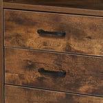 Functional Bedside Table USB Charger Outlet LED Oak  Comfortable