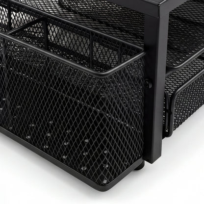 Levede Monitor Stand Riser Metal Computer Desk Organizer Shelf Drawer Pen Holder