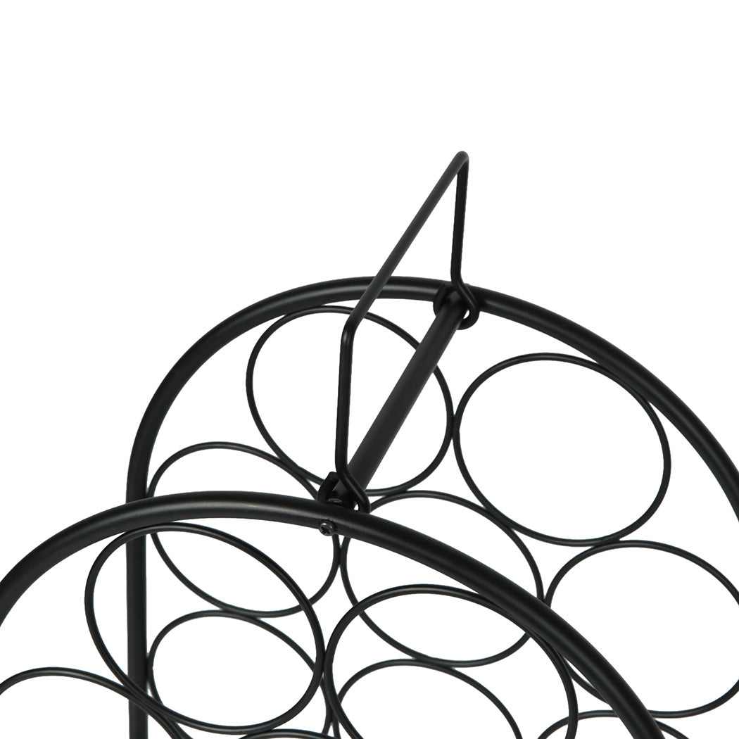Wine Rack Metal Storage 31x18x82cm