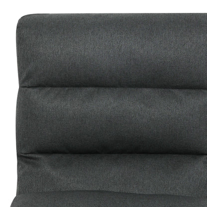 Functional Metal Framed Lounge Chair Linen in Dark Grey  Scandi