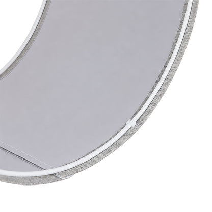Lamp Shade Grey Linen Drum Set 26x26x18cm
