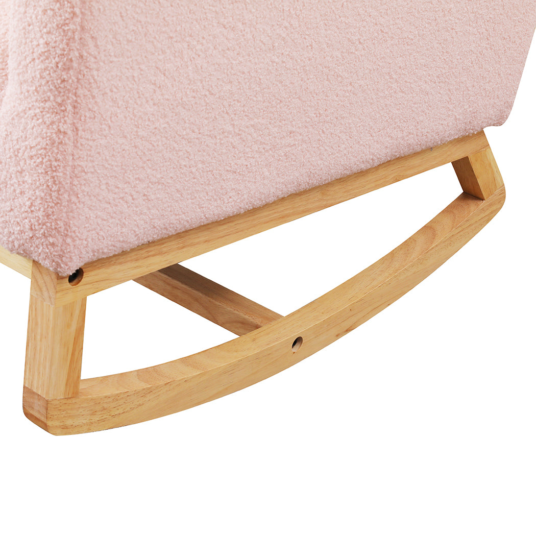 Luxury Rocking Chair Ottoman Footrest With Side Pocket  Comfortable