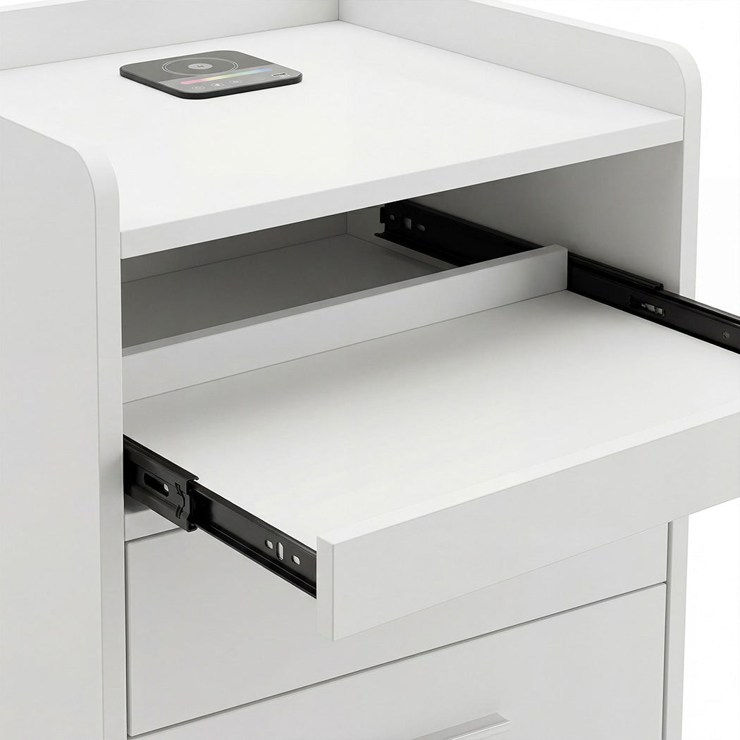 Smart Bedside Table With Wireless Charging 39.5x31.5cm