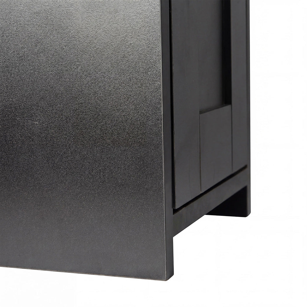 Levede Bathroom Cabinet Storage Slim Organiser Paper Holder Corner 78.5cm Black