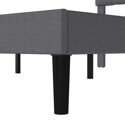 Double Bed Frame Upholstered Platform 193.5x140x103cm