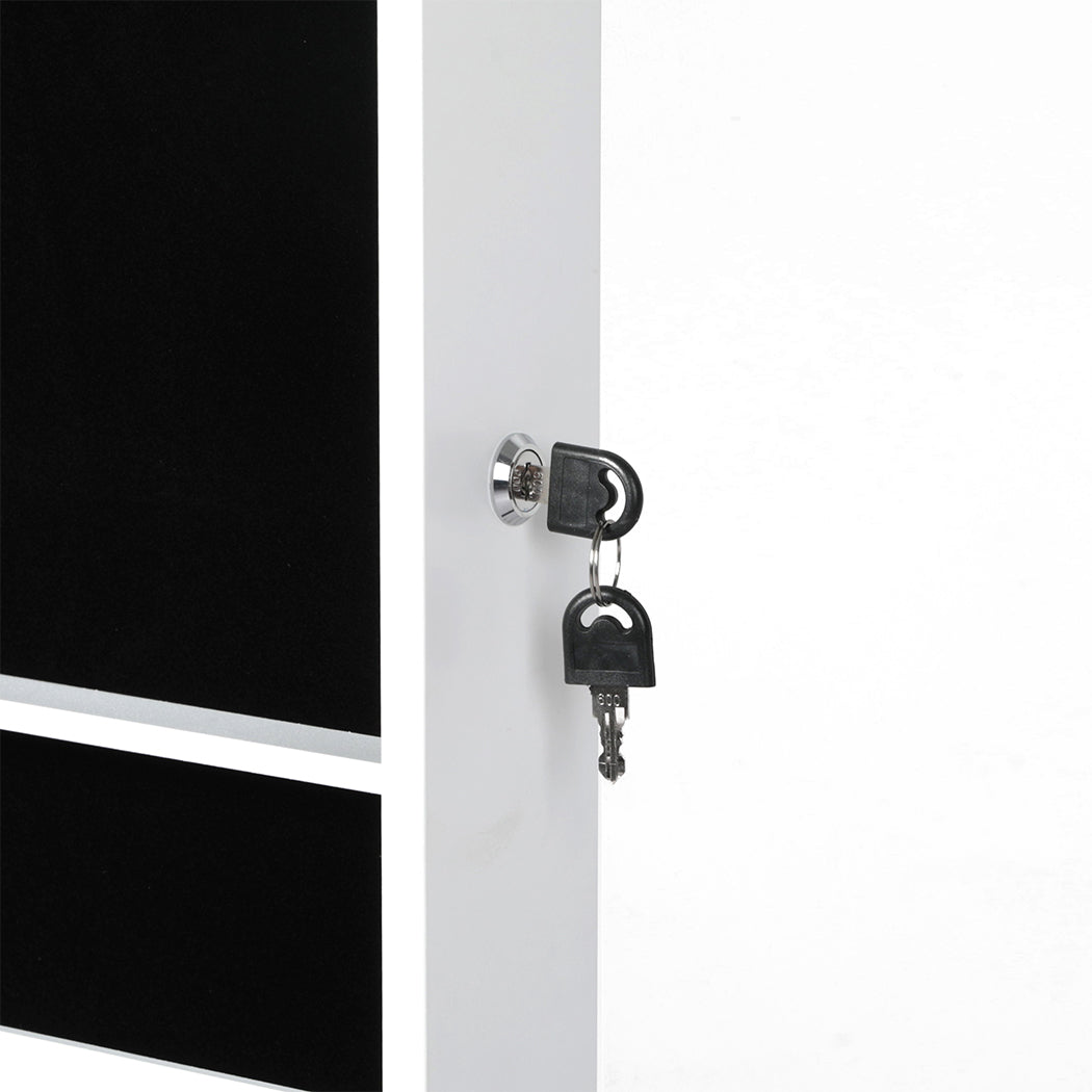Stylish Mirror Jewellery Cabinet Touch  Foldable Function Classic
