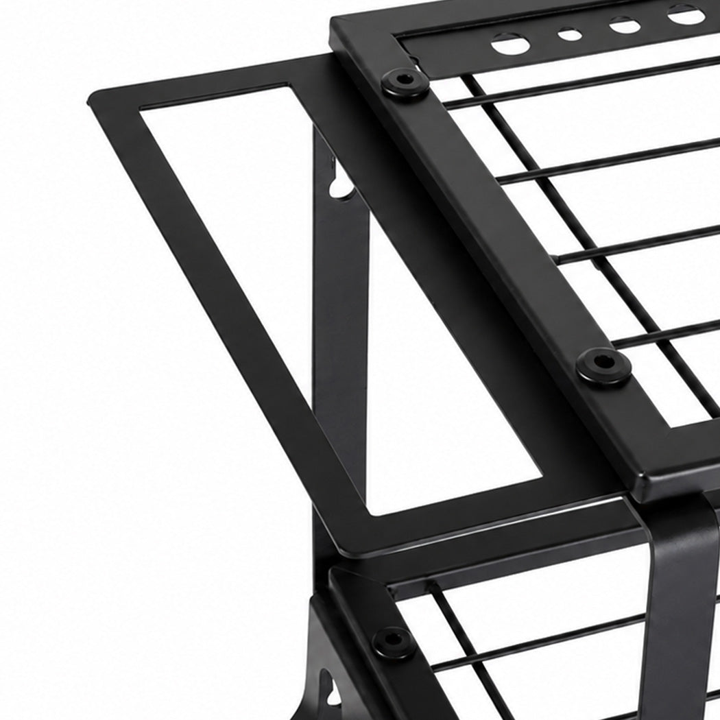 Garage Storage 3 Tier Rack Black 66x20x32cm