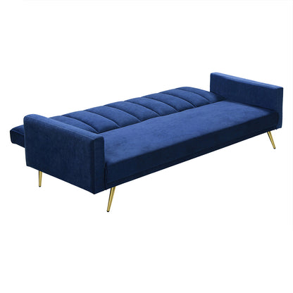Stylish Sofa Bed Convertible Velvet Lounge Recliner Couch Sleeper 3