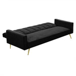 Modern Sofa Bed Convertible Velvet Lounge Recliner Couch Sleeper 3