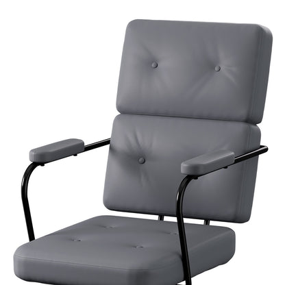 Contemporary Ergonomic Office Chair Computer PU Grey  Easy Assembly